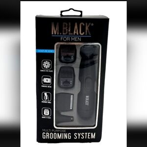 M.BLACK TOTAL BODY GROOMING KIT ~ Nose Ear Hair Beard Battery Precision Trimmer